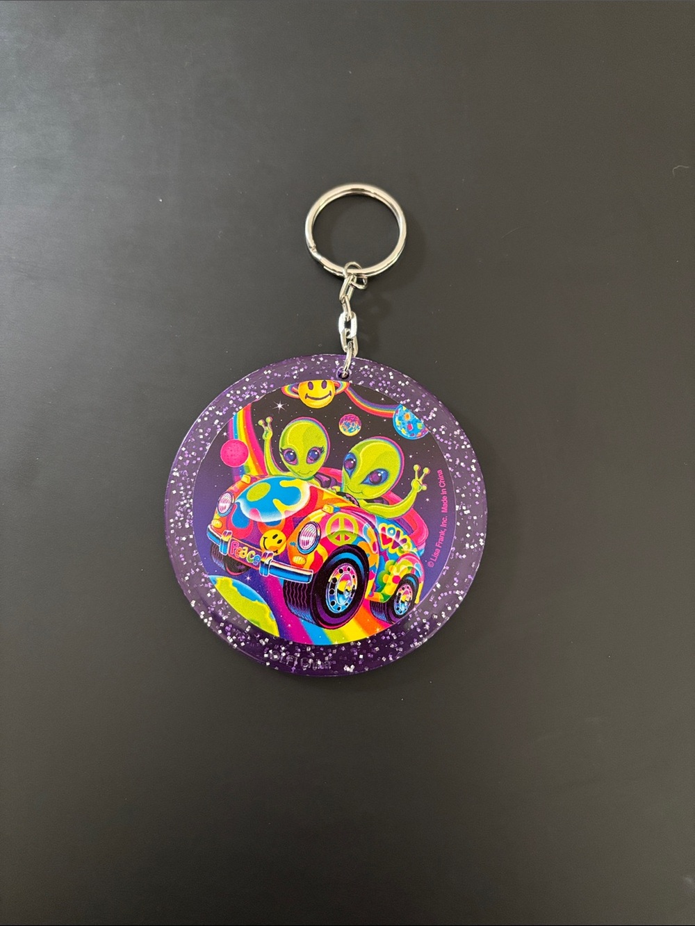 Vintage Lisa Frank Zoomer & Zorbit Mirror Keychain
